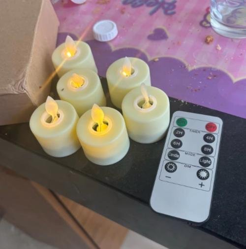 6 Pcs Realistic Flameless Candles With Remote