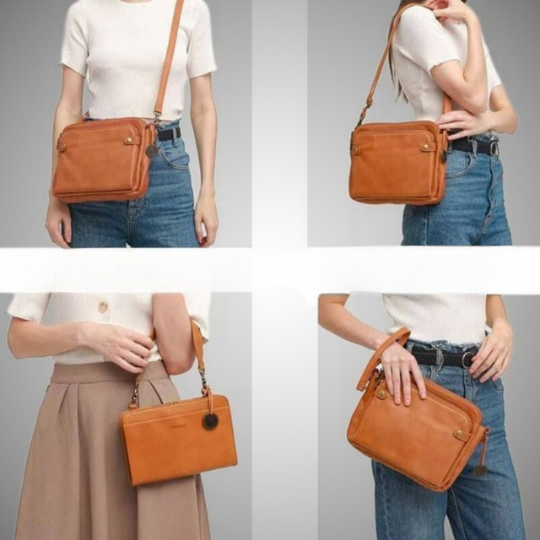 Leather crossbody bag